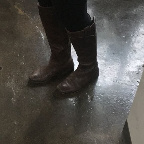 Frye Paige Riding Boot in chocolate brown 8.5 - Picture 6 of 7